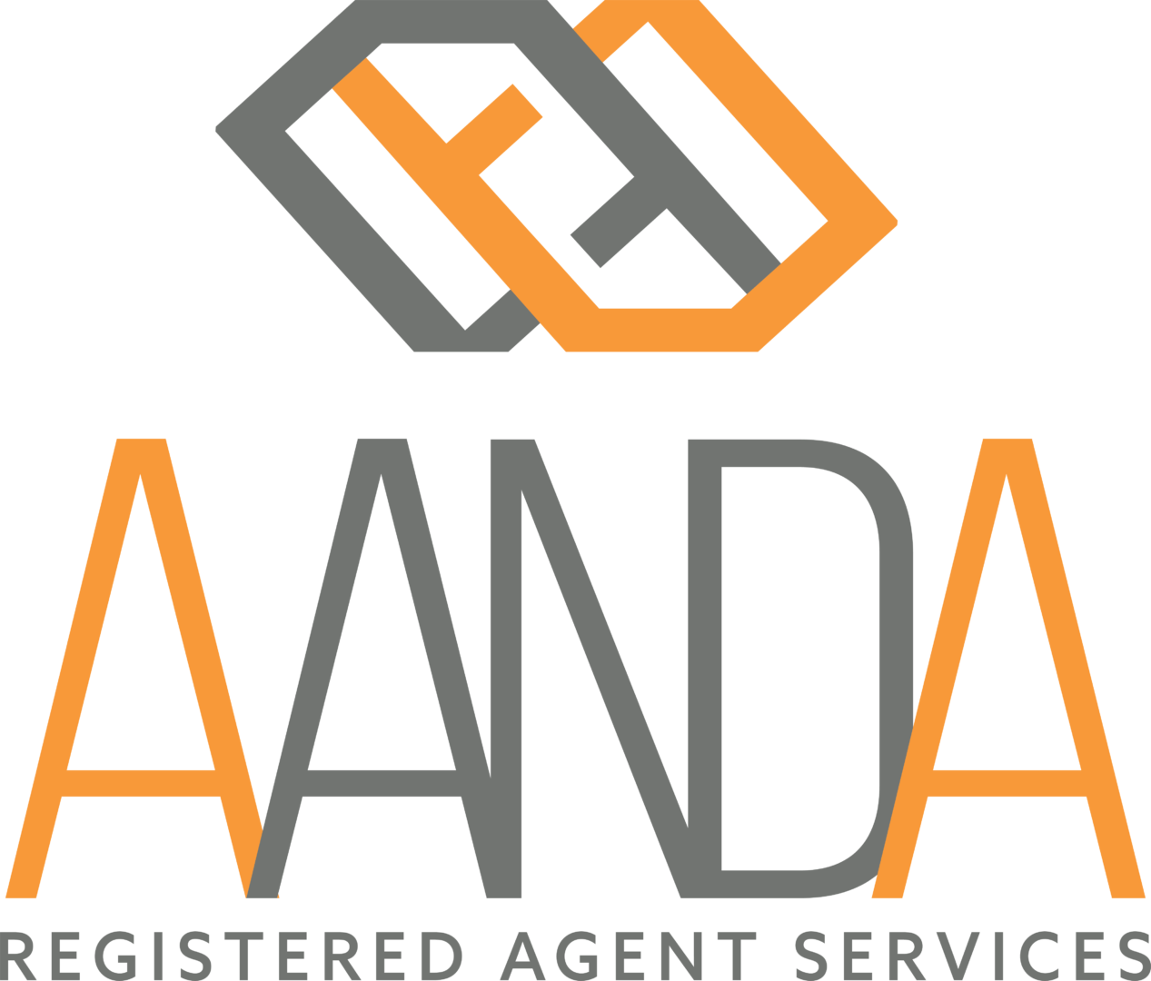 A logo of an agent service company.